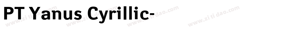 PT Yanus Cyrillic字体转换